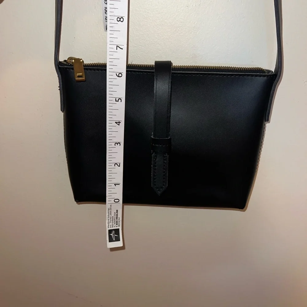 J.Crew Black Leather Parker Crossbody Bag